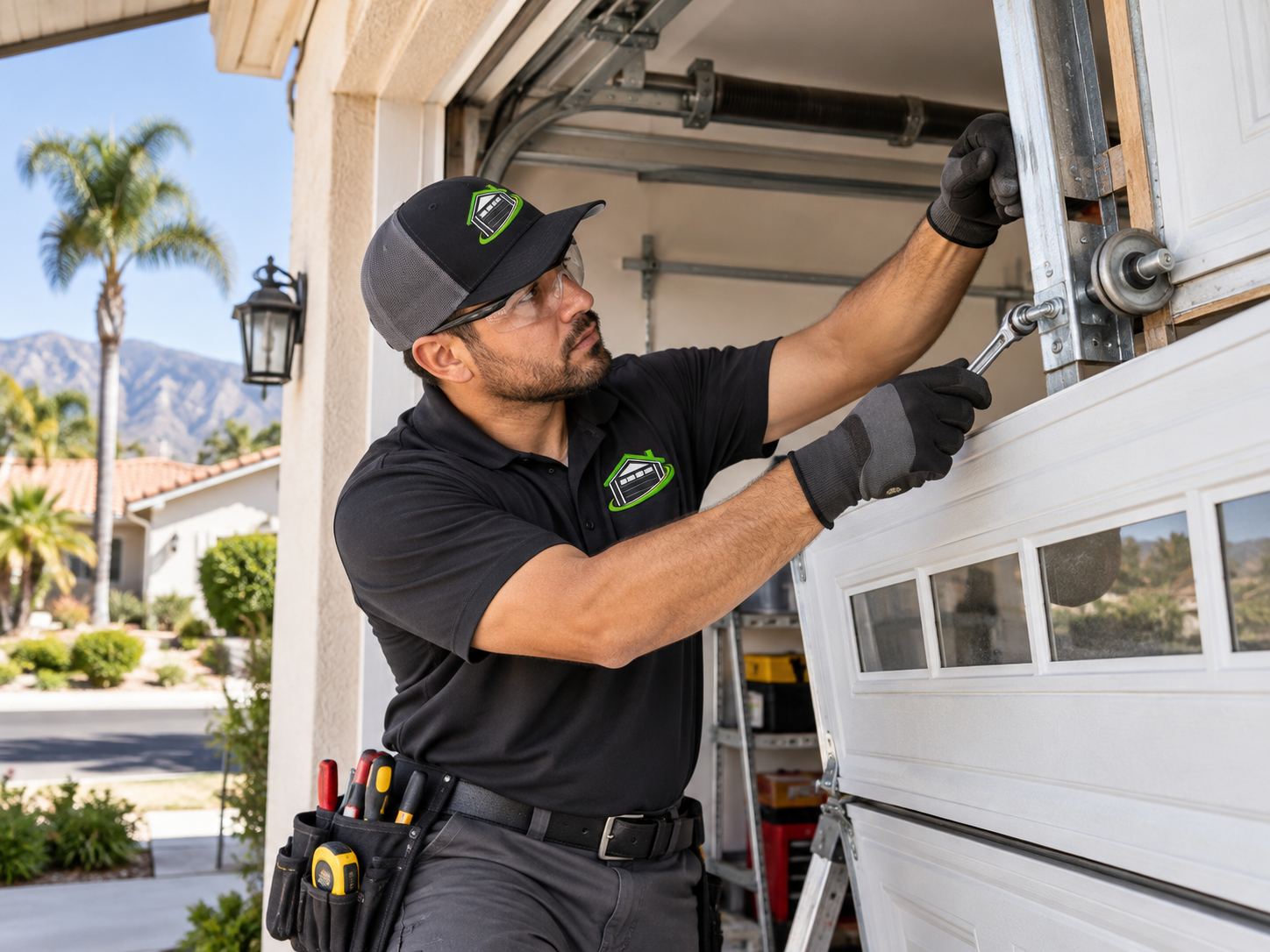 Off-track garage door repair in Alhambra California